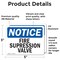 Signmission Fire Suppression Valve OSHA Notice Sign, Vinyl Decal, 5in W x 3.5in L, 2PK OS-2PACK-NS-D-35-L-12705 - alternate 5